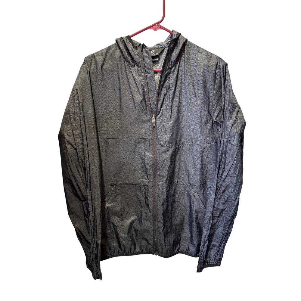 Aether Geo Print Hooded Unisex Windbreaker Size S